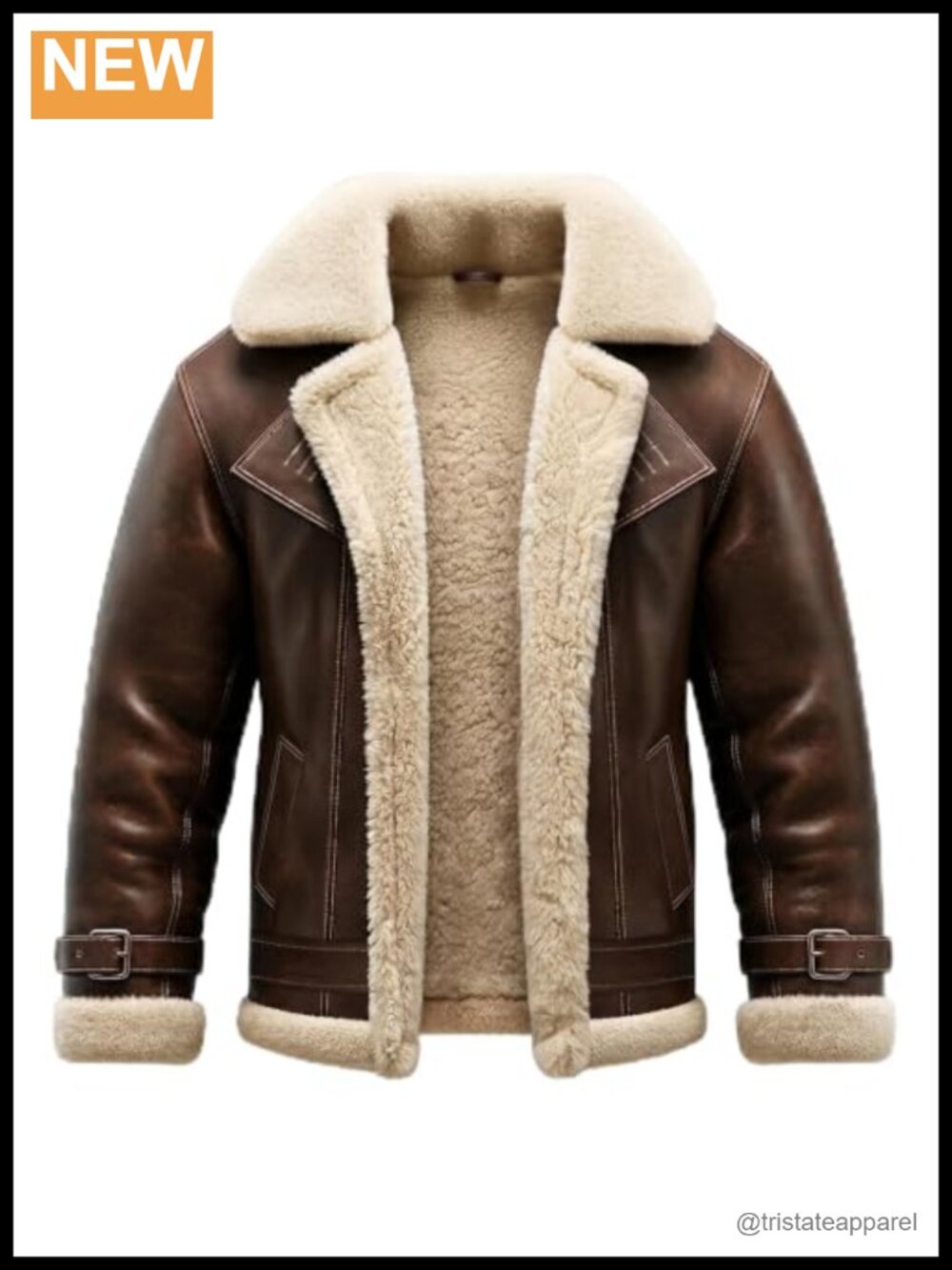 Genuine Sheepskin Leather B3 Bomber Jacket Aviator Style